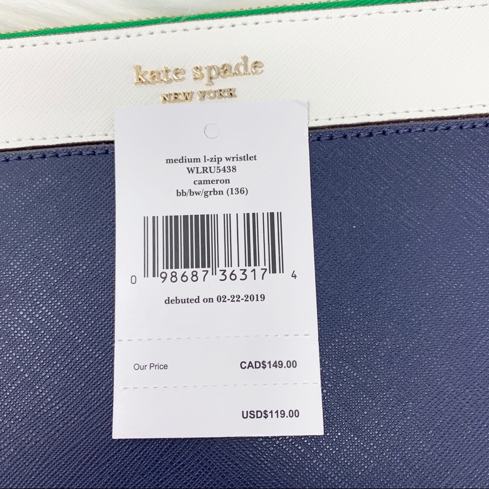 Kate spade medium L-zip wristlet Cameron green - Picture 3 of 5